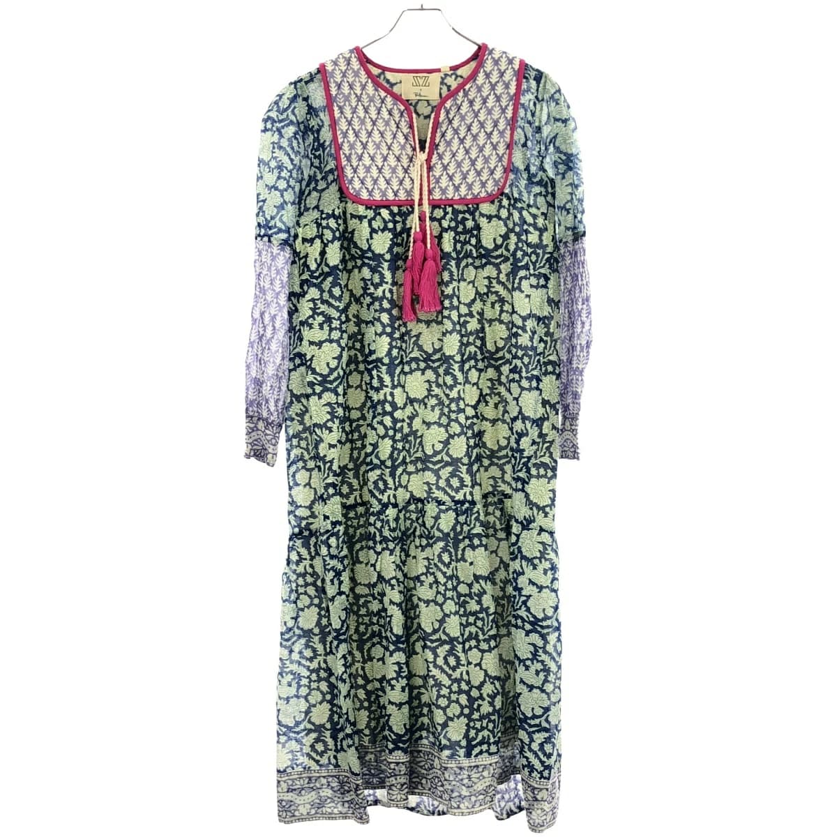 Ron Herman エスゼットブロックプリント×ロンハーマン Silk Jodhpur Dress フラワーシアーワンピース 3210300327