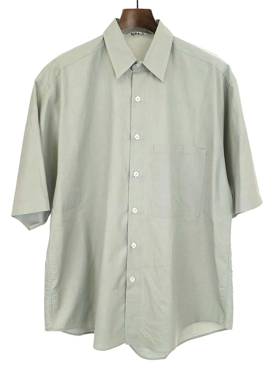 AURALEE オーラリー 20SS WASHED FINX TWILL HALF SLEEVED BIG SHIRTS 半袖シャツ