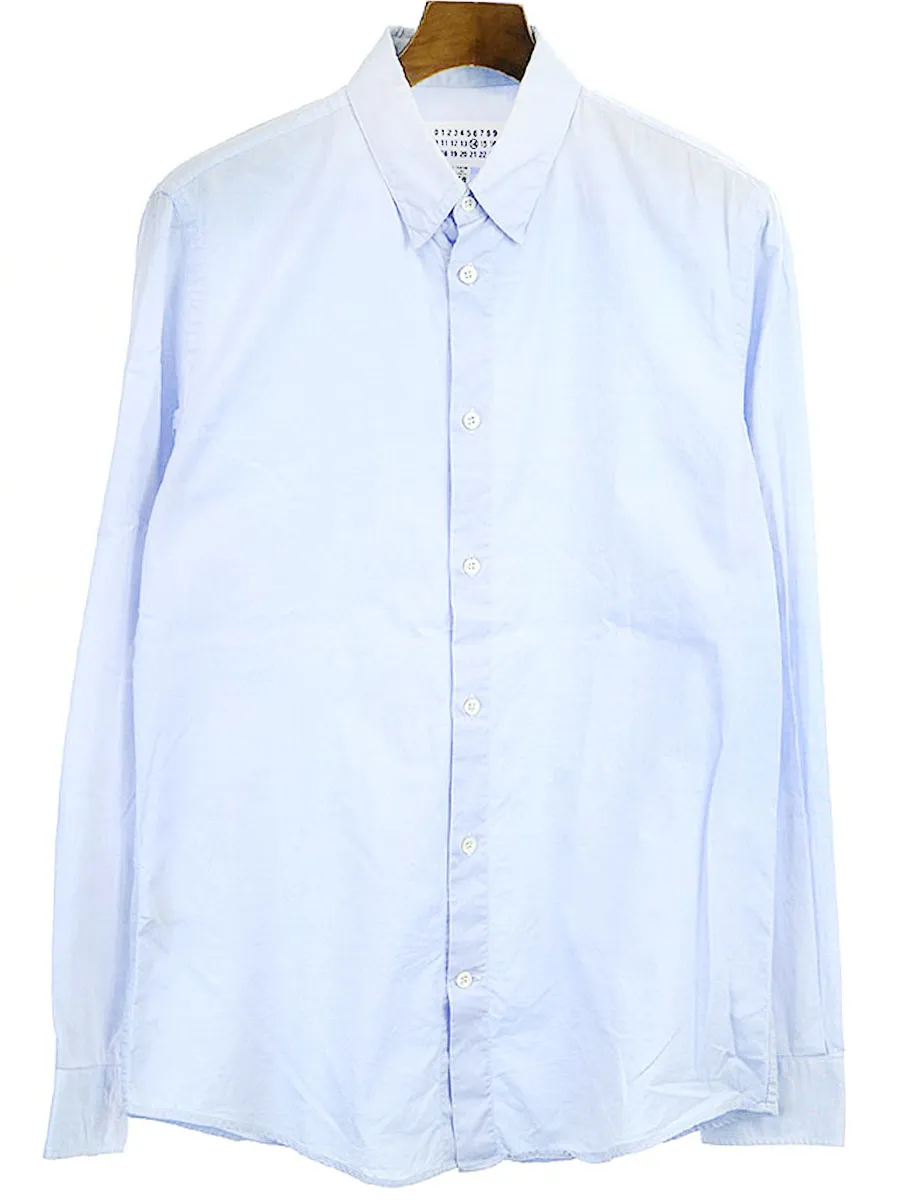 Maison Margiela メゾン マルタン マルジェラ14 12SS Slim ピンオックスレギュラーカラーシャツ