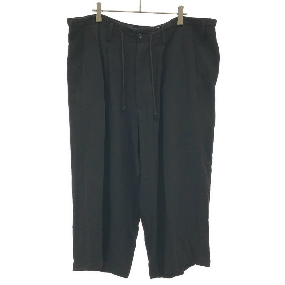 Yohji Yamamoto ヨウジヤマモト プールオム 17SS レーヨンギャバジンワイド紐パンツ