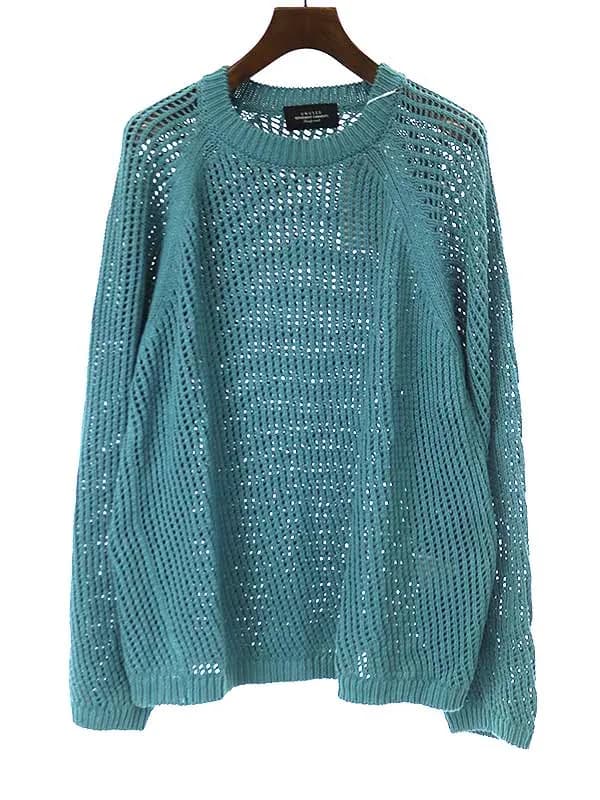 UNUSED アンユーズド 21SS 3G crew neck mesh knit クルーネックメッシュニットセーター