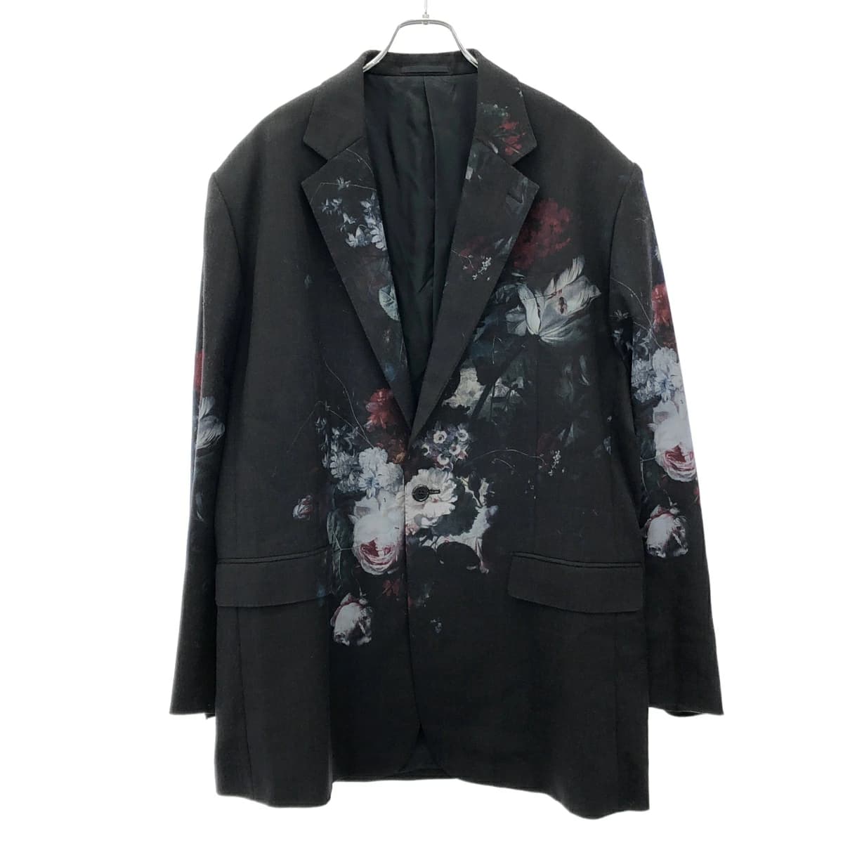 LAD MUSICIAN ラッドミュージシャン 19SS FLOWER BIG JACKET フラワープリントビッグテーラードジャケット 2119-325 ブラック 42