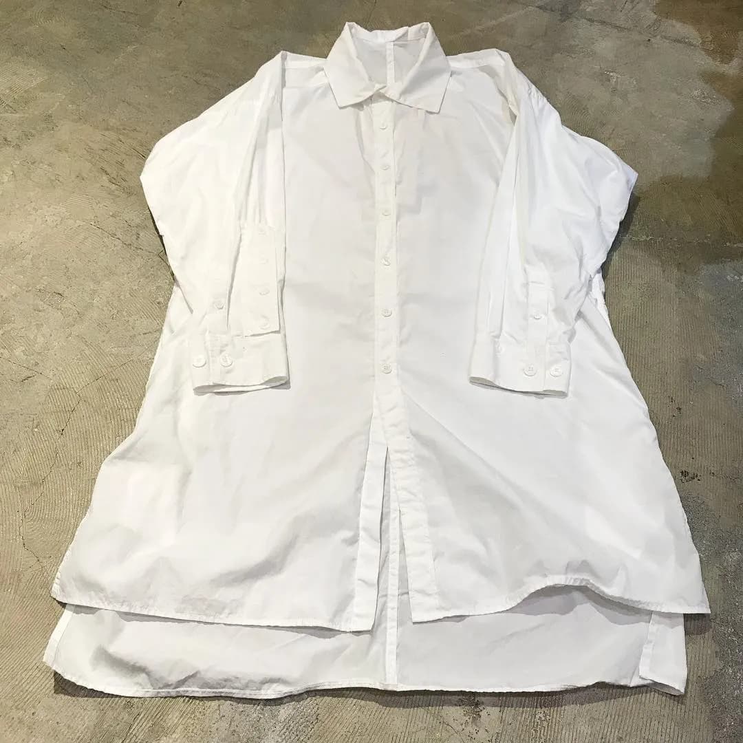 Yohji Yamamoto Yohji Yamamoto POUR HOMME 17AW 環縫ブロードW-環縫ビッグシャツ