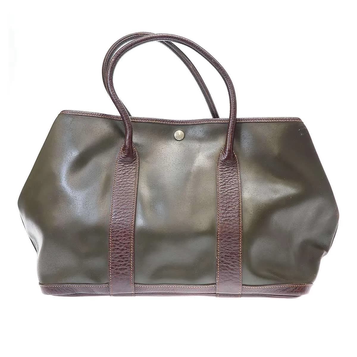 HERMES エルメス ガーデンパーティPM アマゾニア レザーハンドバッグ
