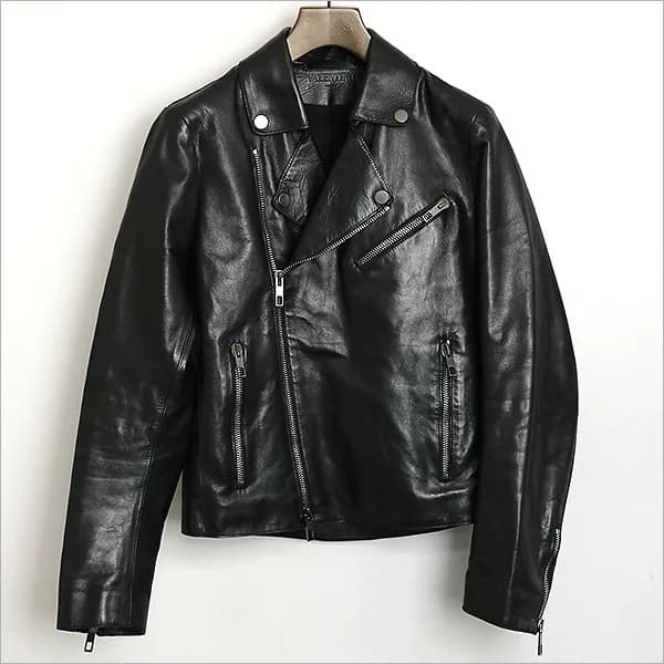 VALENTINO VALENTINO カウレザーダブルライダースジャケット