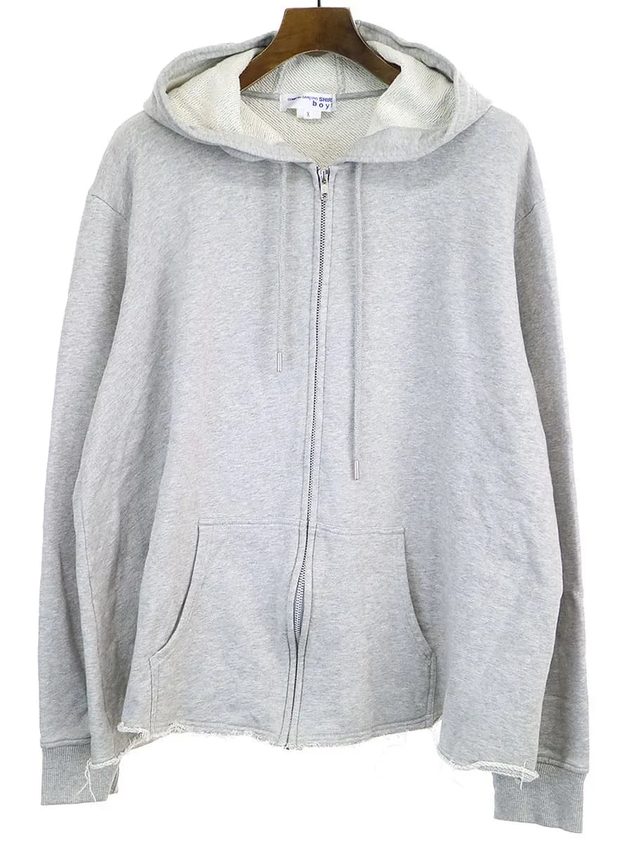 COMME des GARCONS コムデギャルソンシャツ ボーイズ 17AW バックロゴプリントジップアップスウェットパーカー