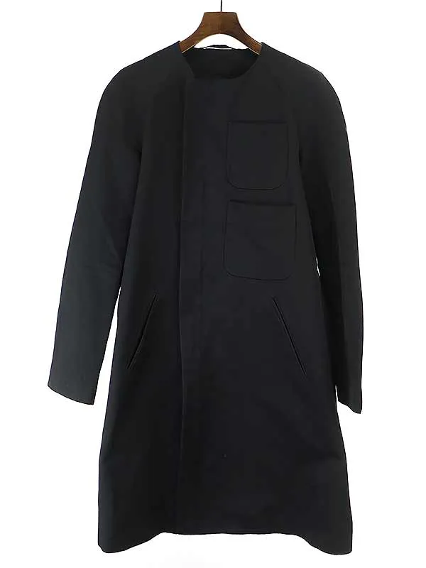 RAF SIMONS ラフシモンズ 13AW ジップアップノーカラーコート