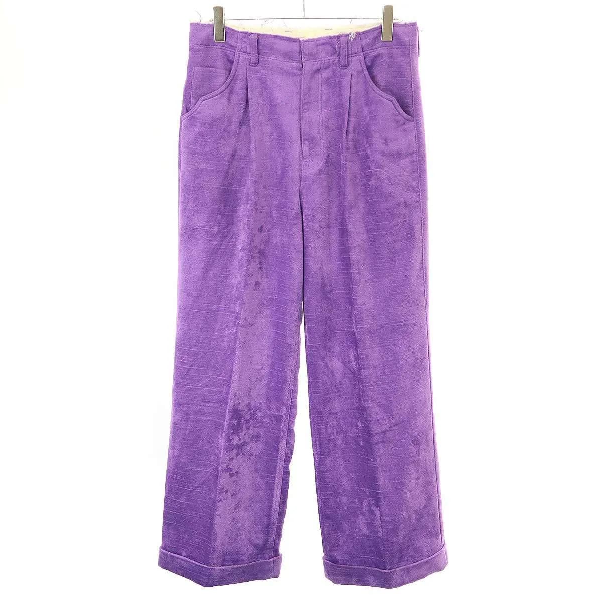 BED J.W. FORD ベッドフォード 24AW Velour Fabric Wide Paints ベルベットワイドパンツ 24AW-B-PT03