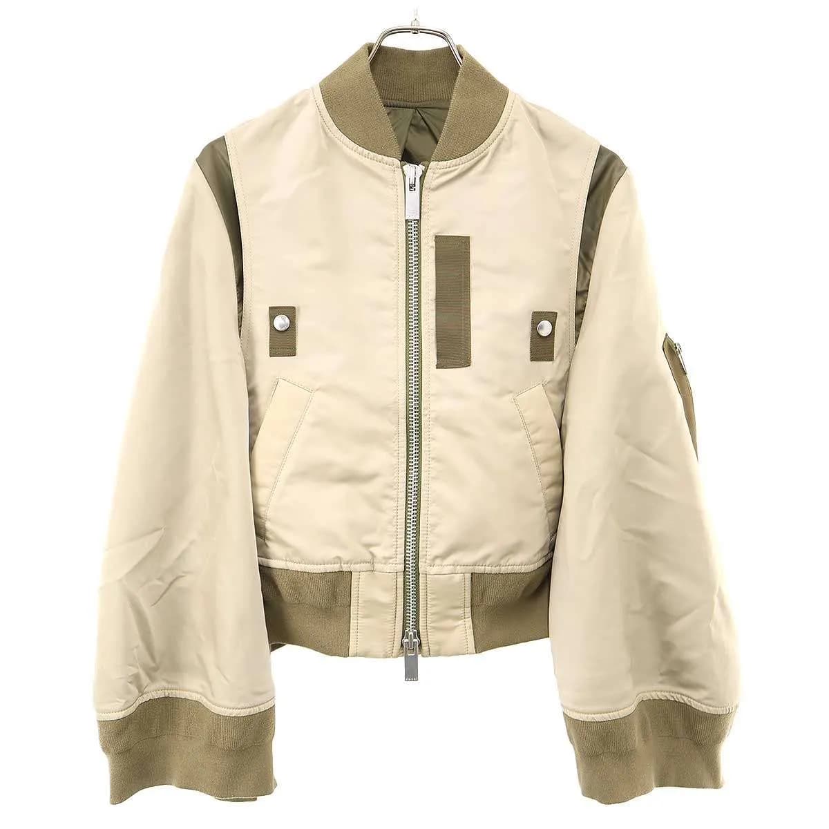 sacai サカイ 22SS Nylon Twill Mix Cape Bomber Jacket ケープ ボンバージャケット