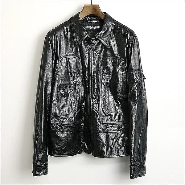 DOLCE&GABBANA ドルチェ&ガッバーナ ラムレザーシングルライダースジャケット入荷