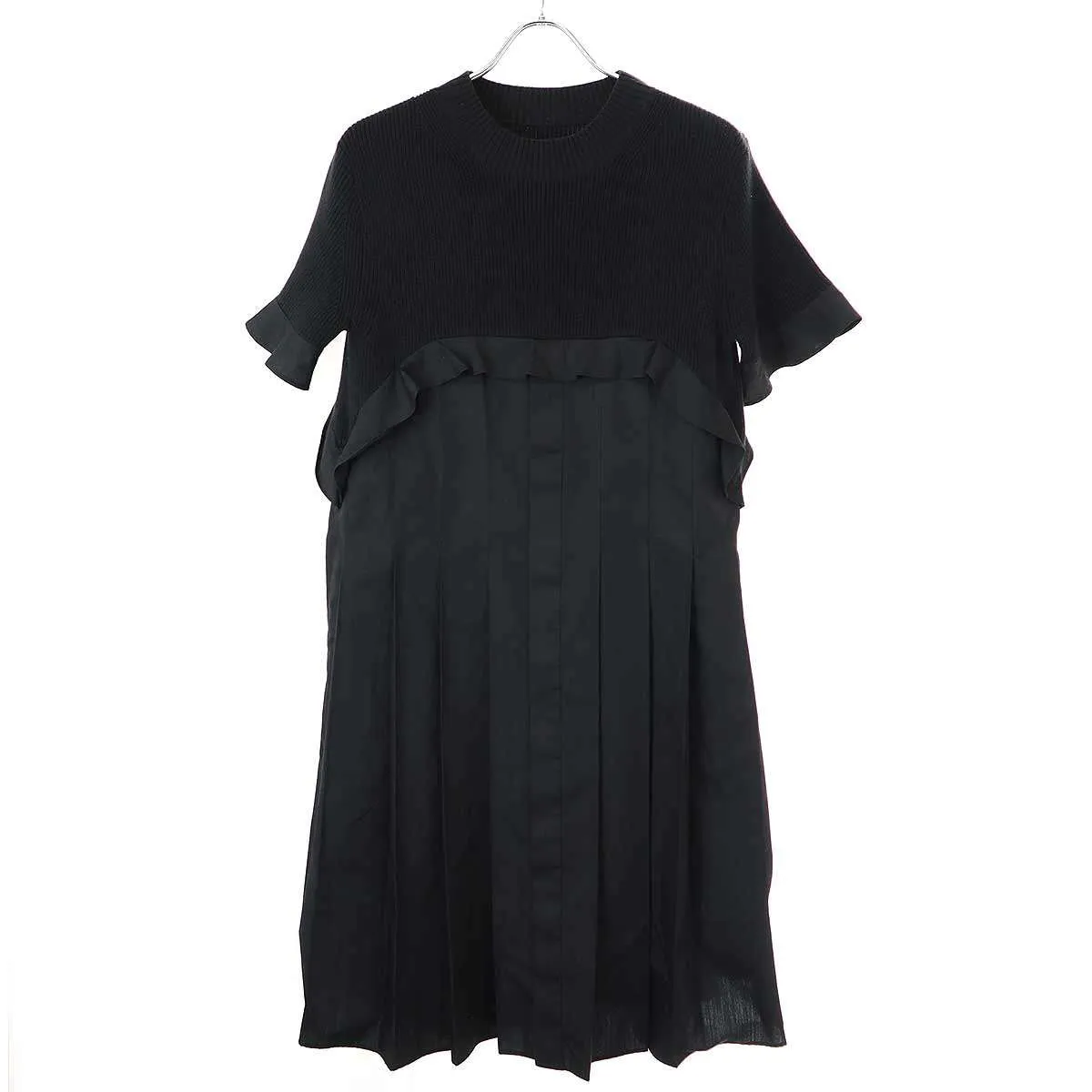 sacai サカイ 23SS Cotton Poplin × Cotton Knit Dress ドレスワンピース 23-06710