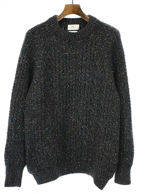HERILL ヘリル 22AW Cashmerenep Cable Sweater カシミヤケーブルニットセーター