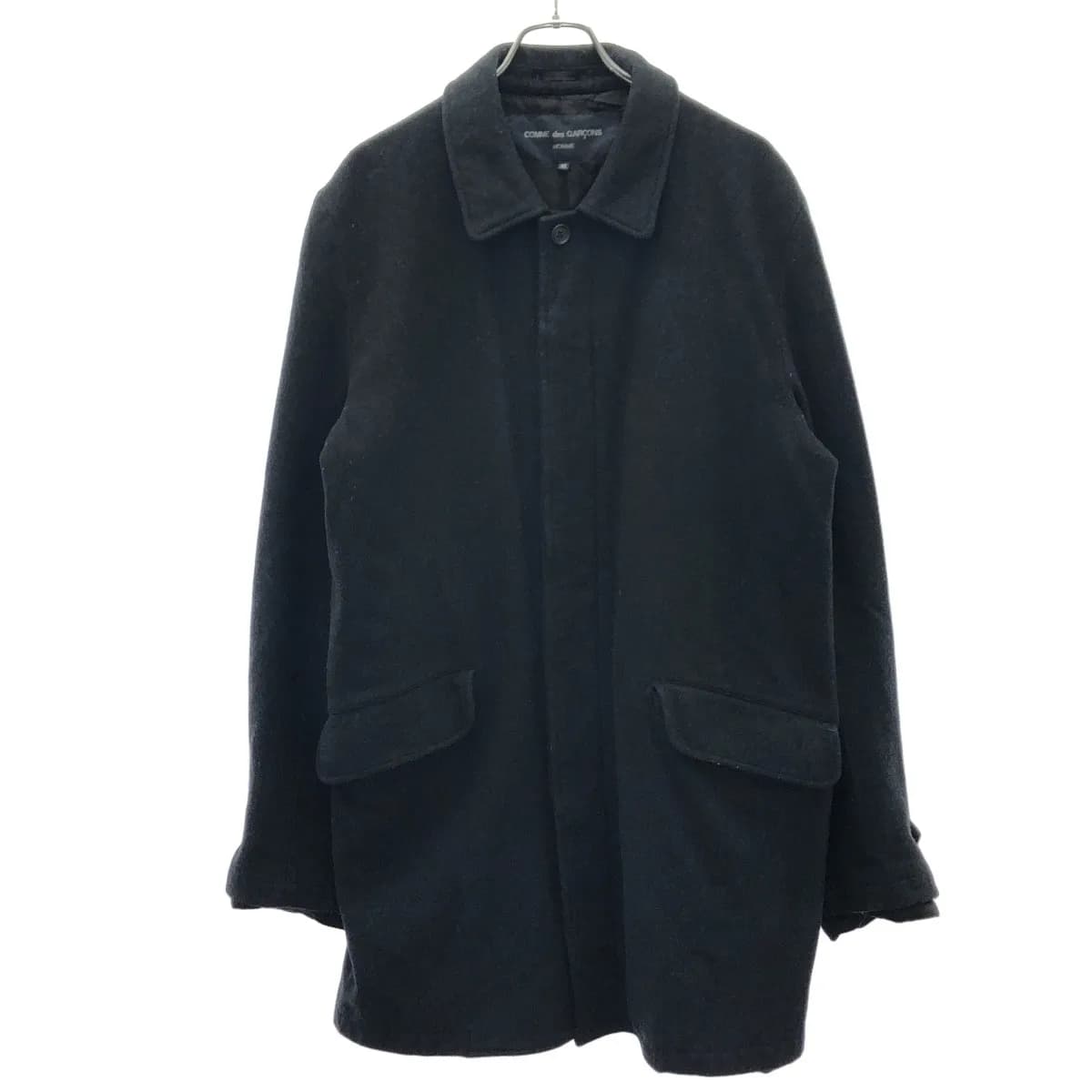 COMME des GARCONS コムデギャルソンオム 15AW 製品染めウールステンカラーコート HP-C011