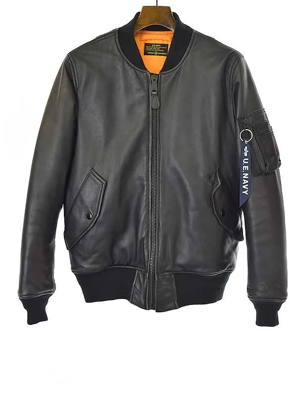 UNIFORM EXPERIMENT ユニフォームエクスペリメント アルファ インダストリーズ 15AW LETHER MA-1 JKT レザーボンバージャケット