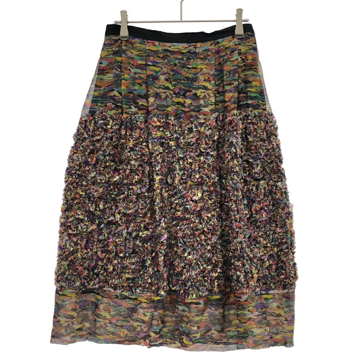DRIES VAN NOTEN ドリスヴァンノッテン マルチカラーフリルシアースカート