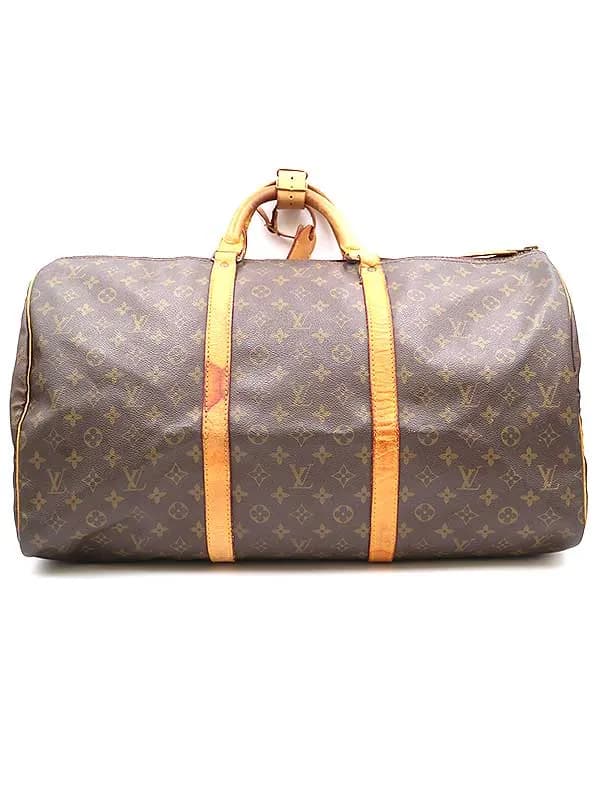 LOUIS VUITTON ルイヴィトン ECLAIR社製ジップ ヴィンテージ キーポル55 モノグラムボストンバッグ