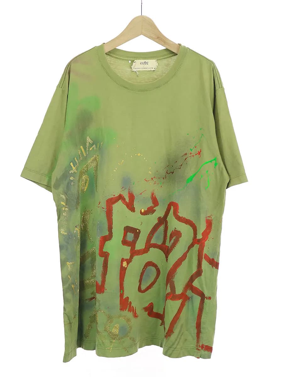 FAITH CONNEXION フェイスコネクション ペイントデザインカットソー Tシャツ