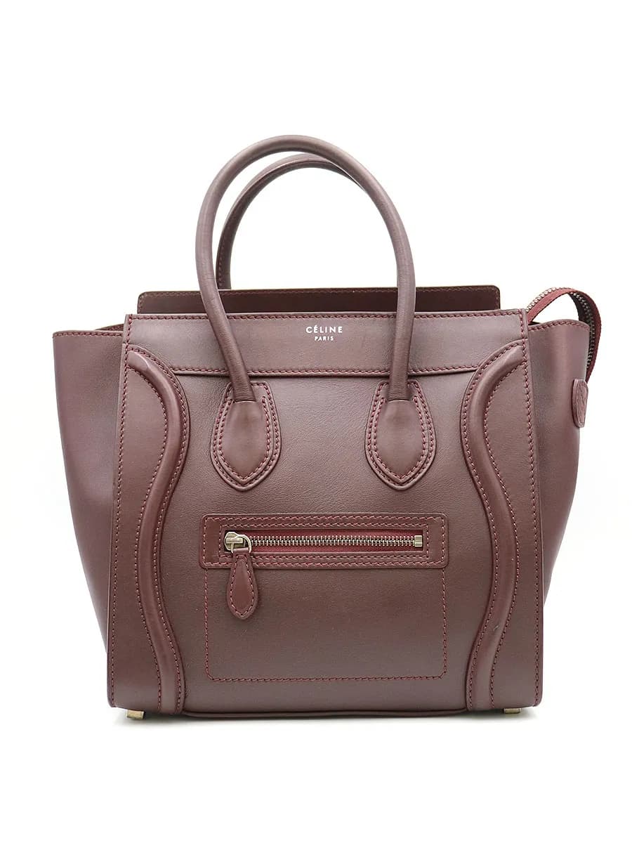 CELINE セリーヌ MICRO LUGGAGE レザーハンドバッグ 189793DRU