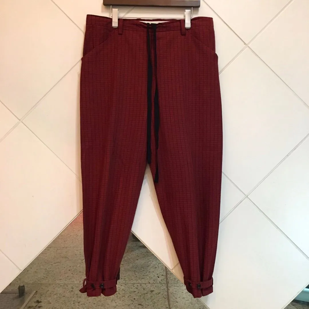 SUNSEA SUNSEA 17SS BRICK Check Straight Pants ブリックチェックワイドパンツ