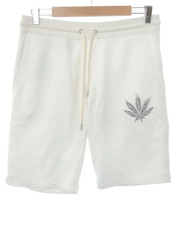1piu1uguale3 ウノピゥウノウグァーレトレ×ルシアンペラフィネ 22SS LEAF SWEAT SHORTS エンブロイダリースウェットショートパンツ