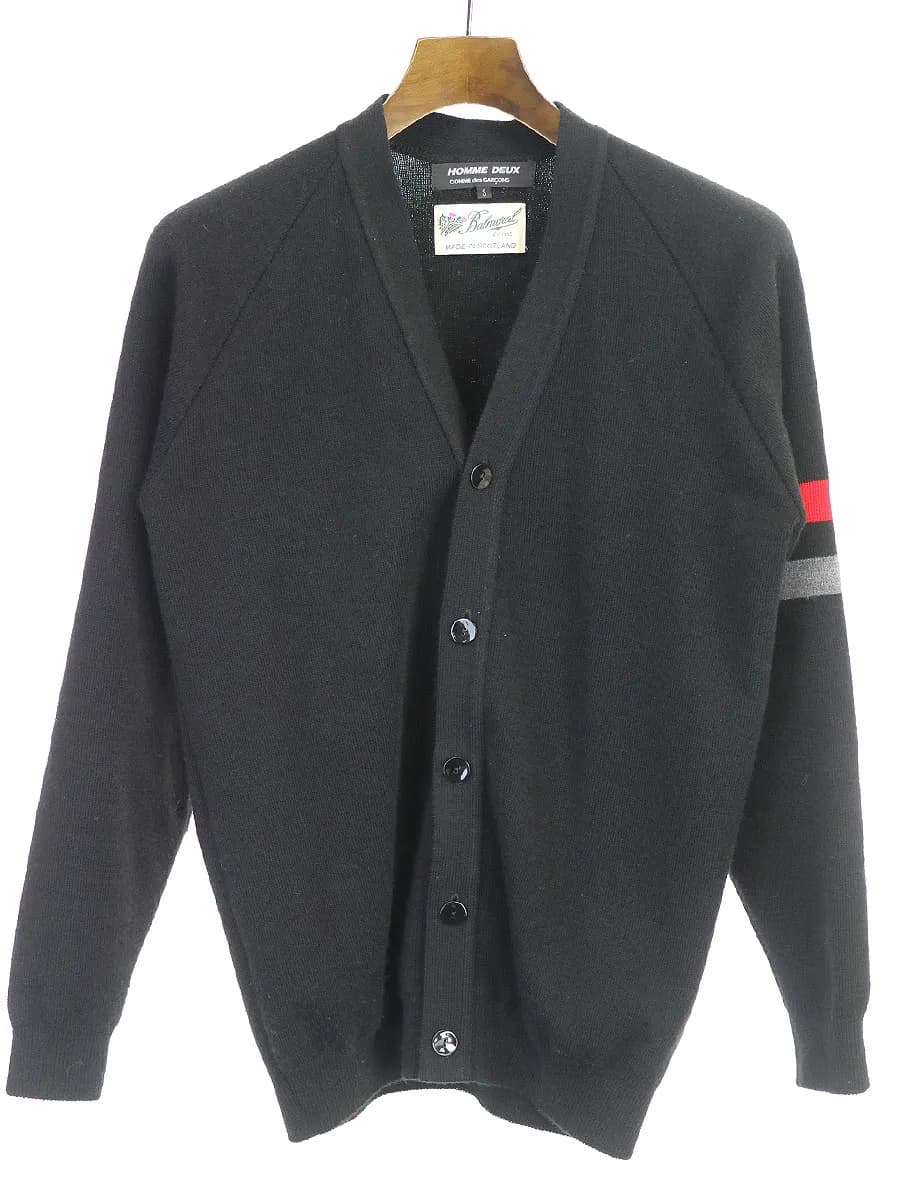 COMME des GARCONS コムデギャルソン オム ドゥ 18SS アクリルラインニットカーディガン
