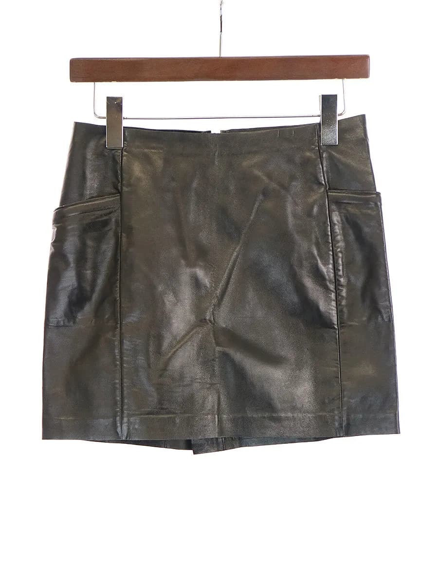Maison Margiela MM6 13AW ラムレザースカート