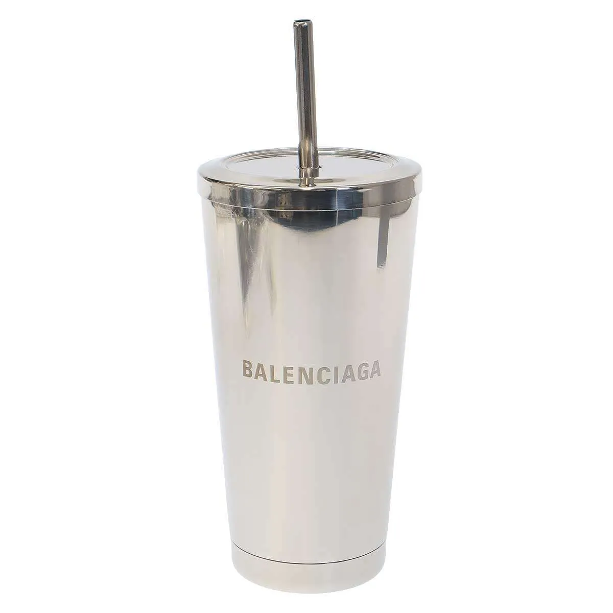 BALENCIAGA バレンシアガ Tumbler ストロー付き シルバータンブラー