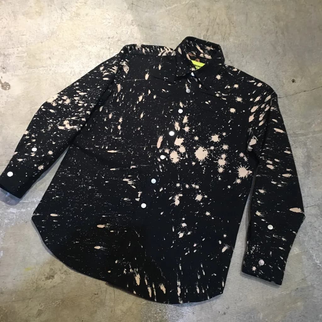 RAF SIMONS RAF SIMONS / STERLING RUBY 14AW スプラッシュブリーチオーバーシャツ