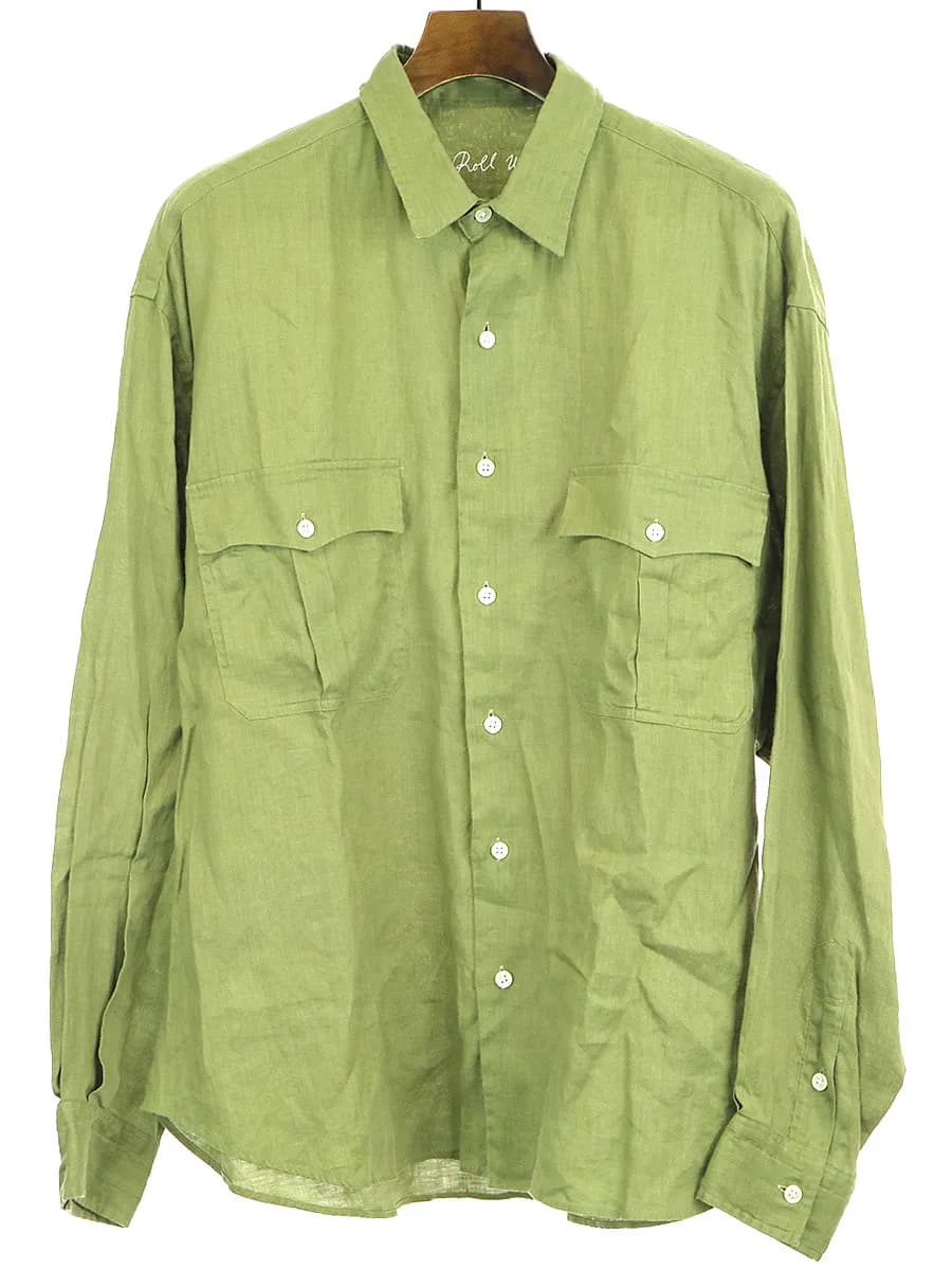 Porter Classic ポータークラシック ROLL UP SHIRT オーバーサイズリネンロールアップシャツ