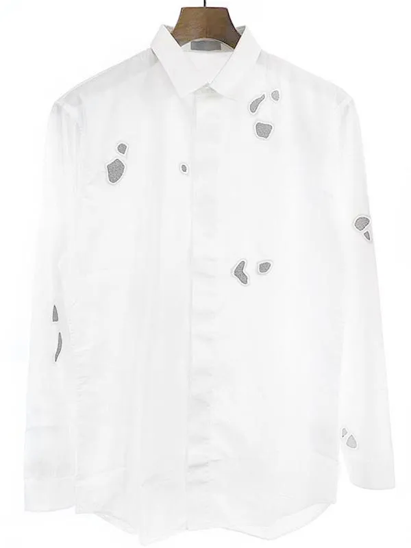 Dior HOMME ディオールオム カッティングデザイン比翼ブロードシャツ