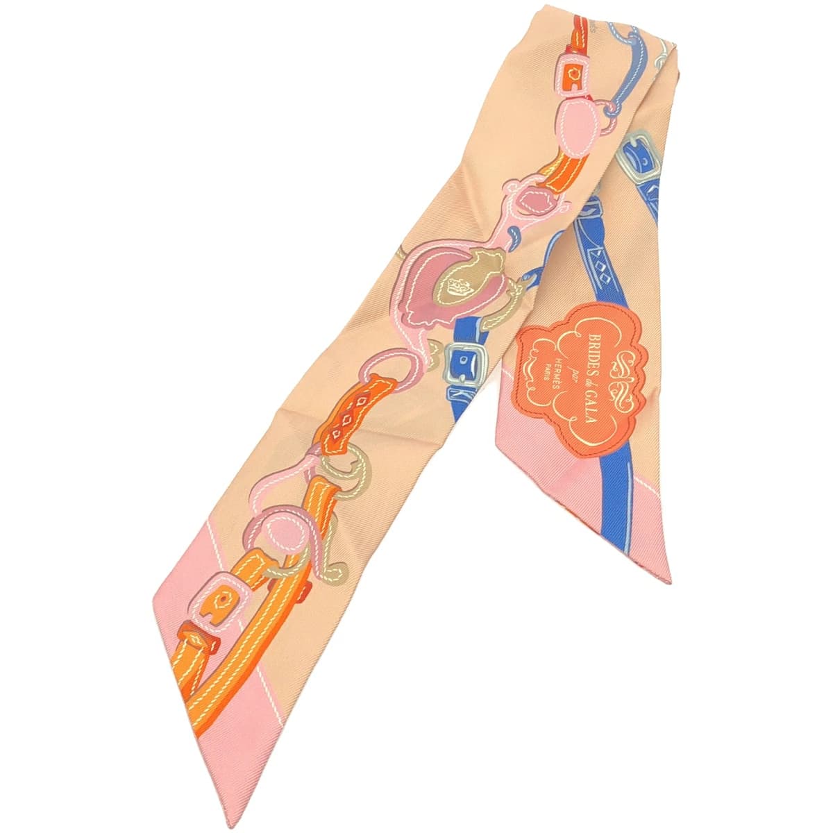 HERMES エルメス 23SS Twilly Brides De Gala Applique Pique ツイリー ブリッド・ドゥ・ガラアップリケピケ