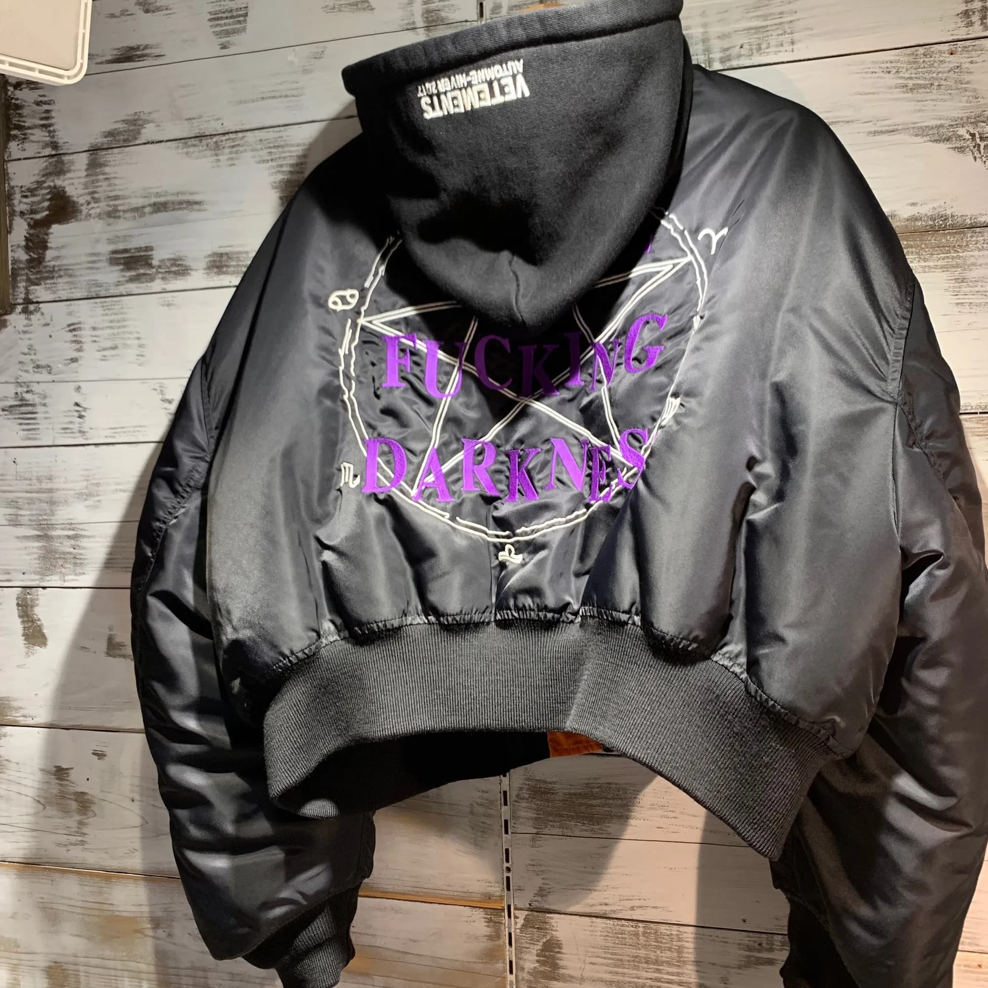 VETEMENTS VETEMENTS 16AW Total Fucking Darkness MA-1