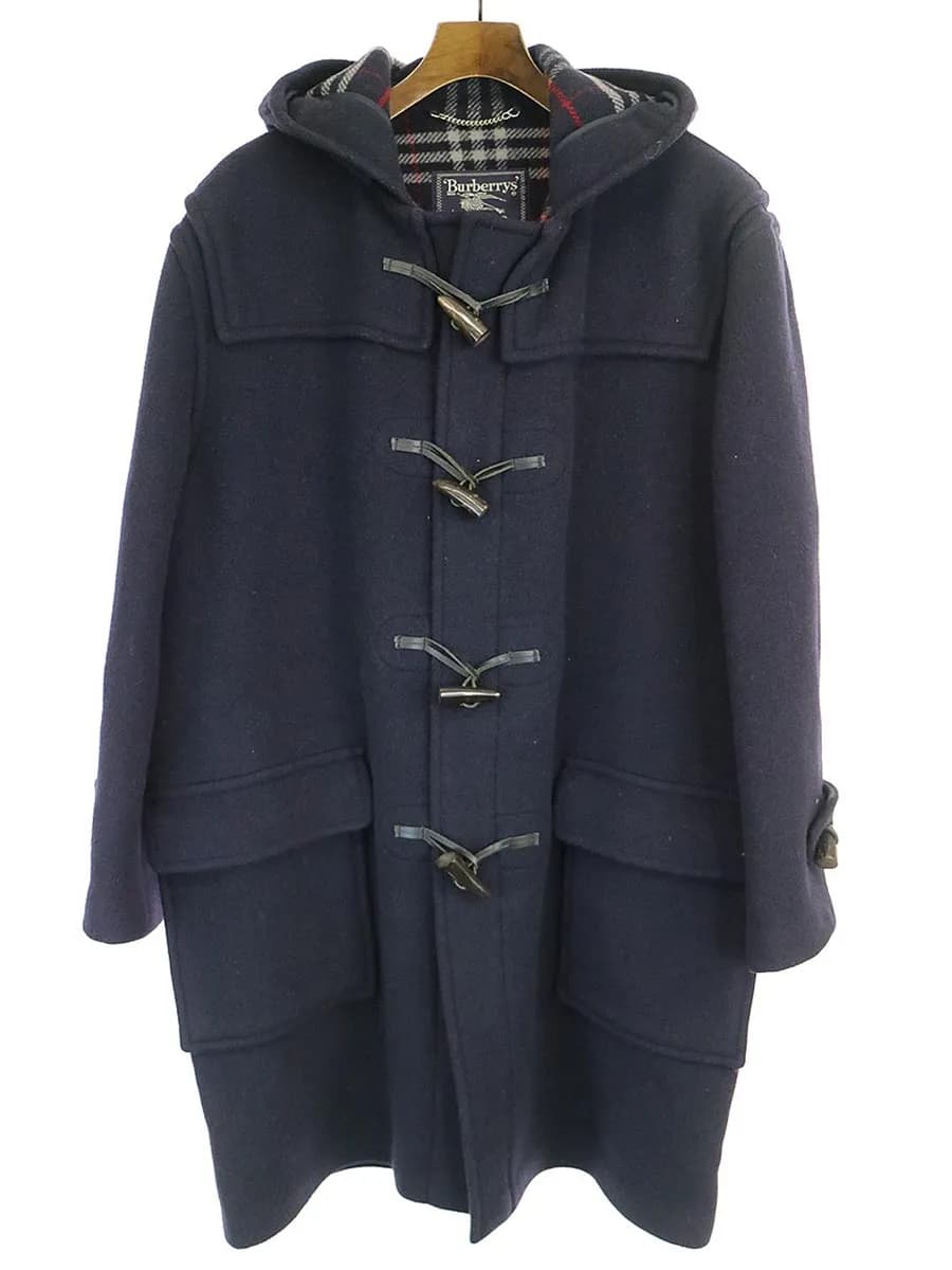 BURBERRY バーバリー 裏地チェック柄ウールダッフルコート
