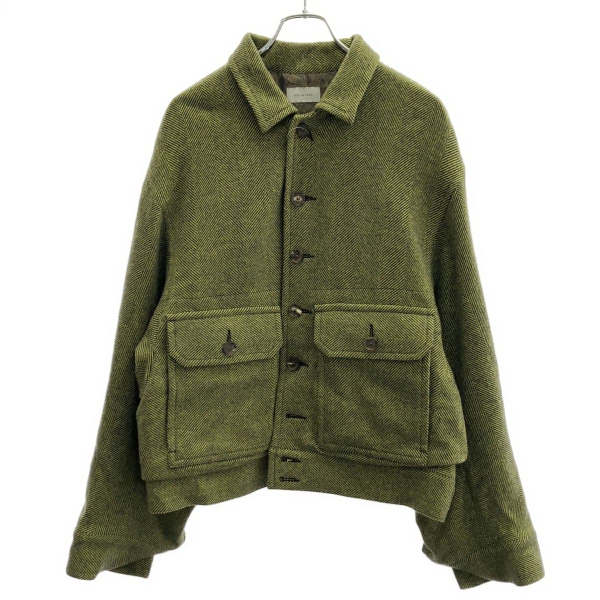 BED J.W. FORD ベッドフォード SAMPLE/24AW ヘリンボーンウールジャケット