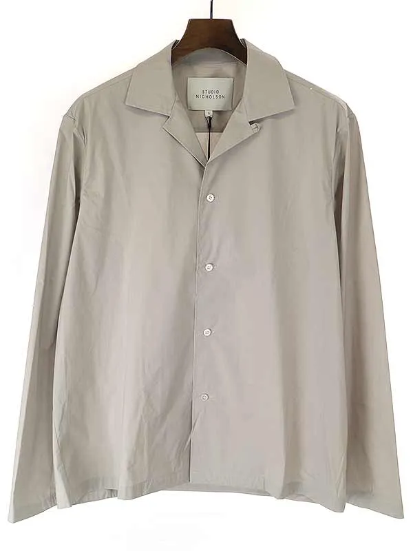 STUDIO NICHOLSON スタジオ ニコルソン CAMP COLLAR SHIRT ロングスリーブキャンプカラーシャツ