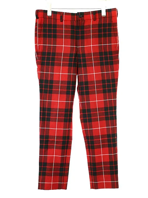 COMME des GARCONS ブラック コムデギャルソン 23AW タータンチェックスラックスパンツ