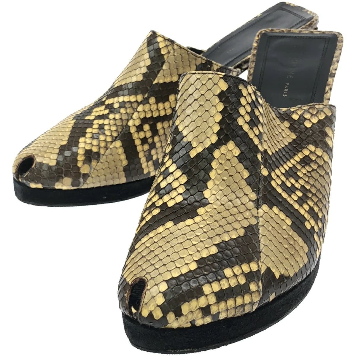 CELINE セリーヌ パイソンミュールサンダル