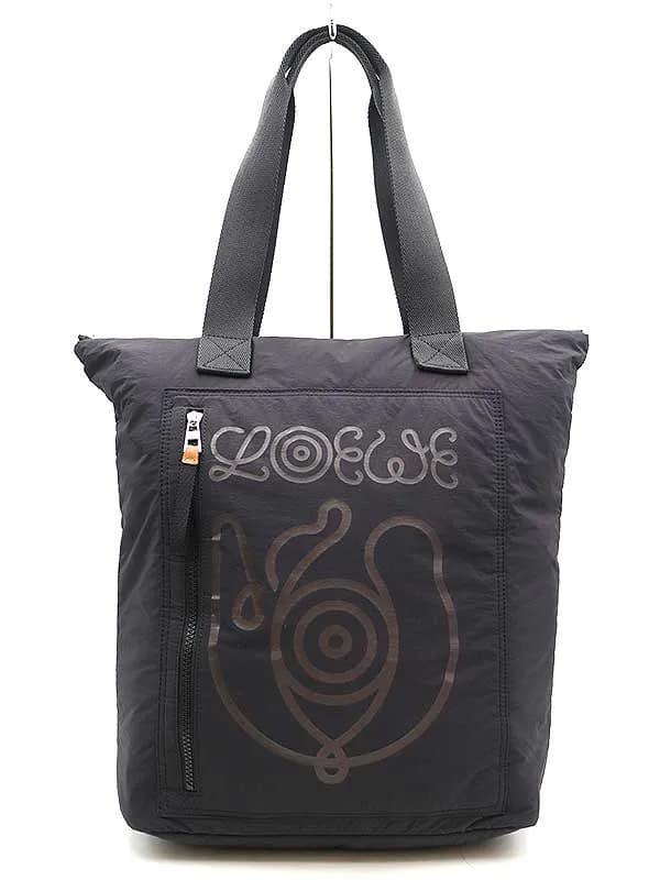 LOEWE ロエベ リサイクルナイロンロゴショッパートートバッグ