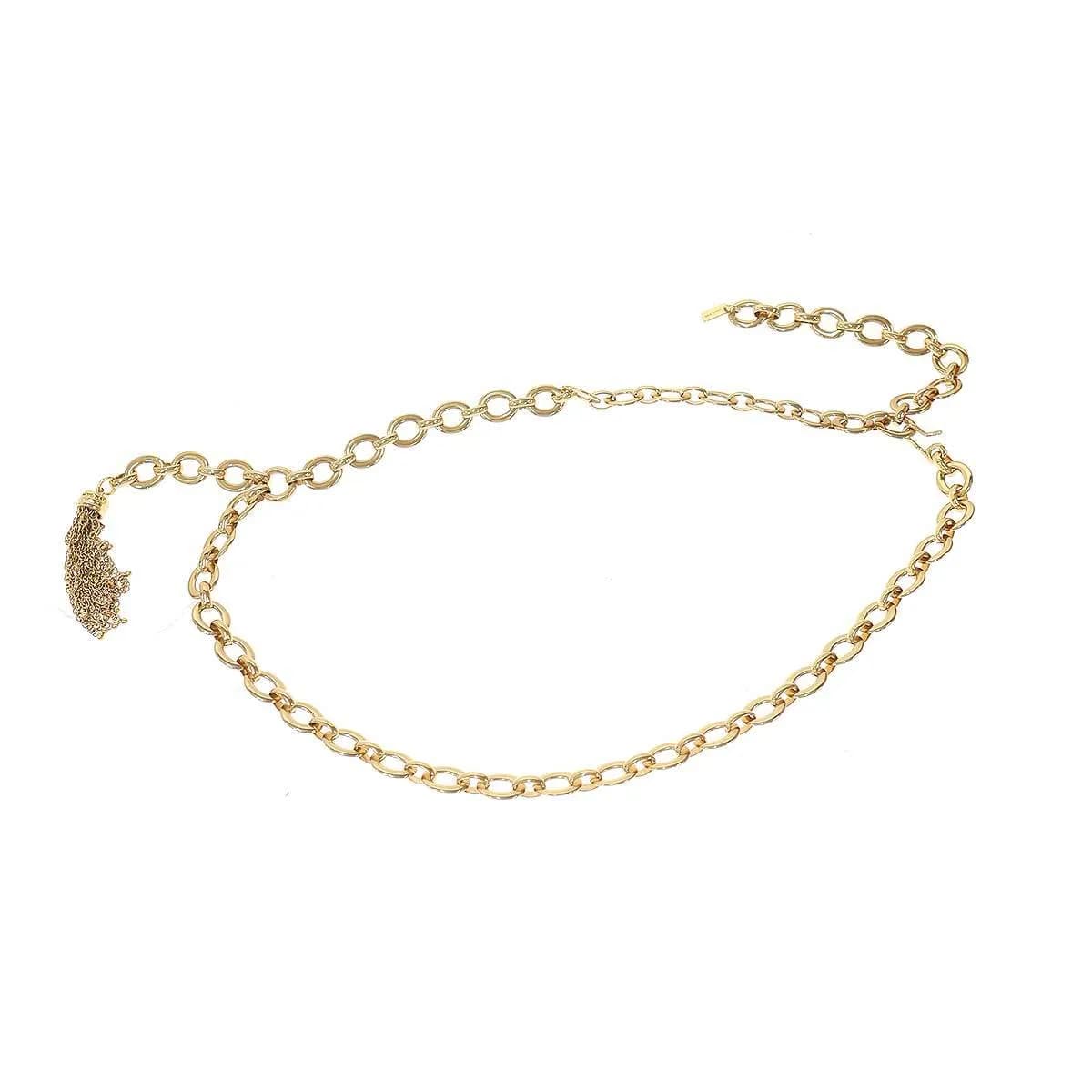 Chloe クロエ Pompoms Belt ゴールドブラスチェーンベルト