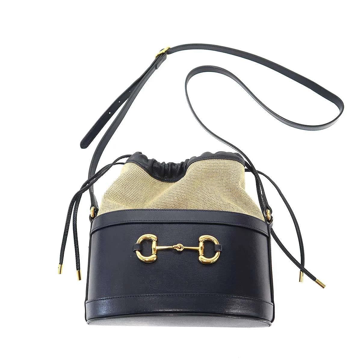 GUCCI グッチ Horsebit Bucket Bag ホースビットバケットショルダーバッグ 602118