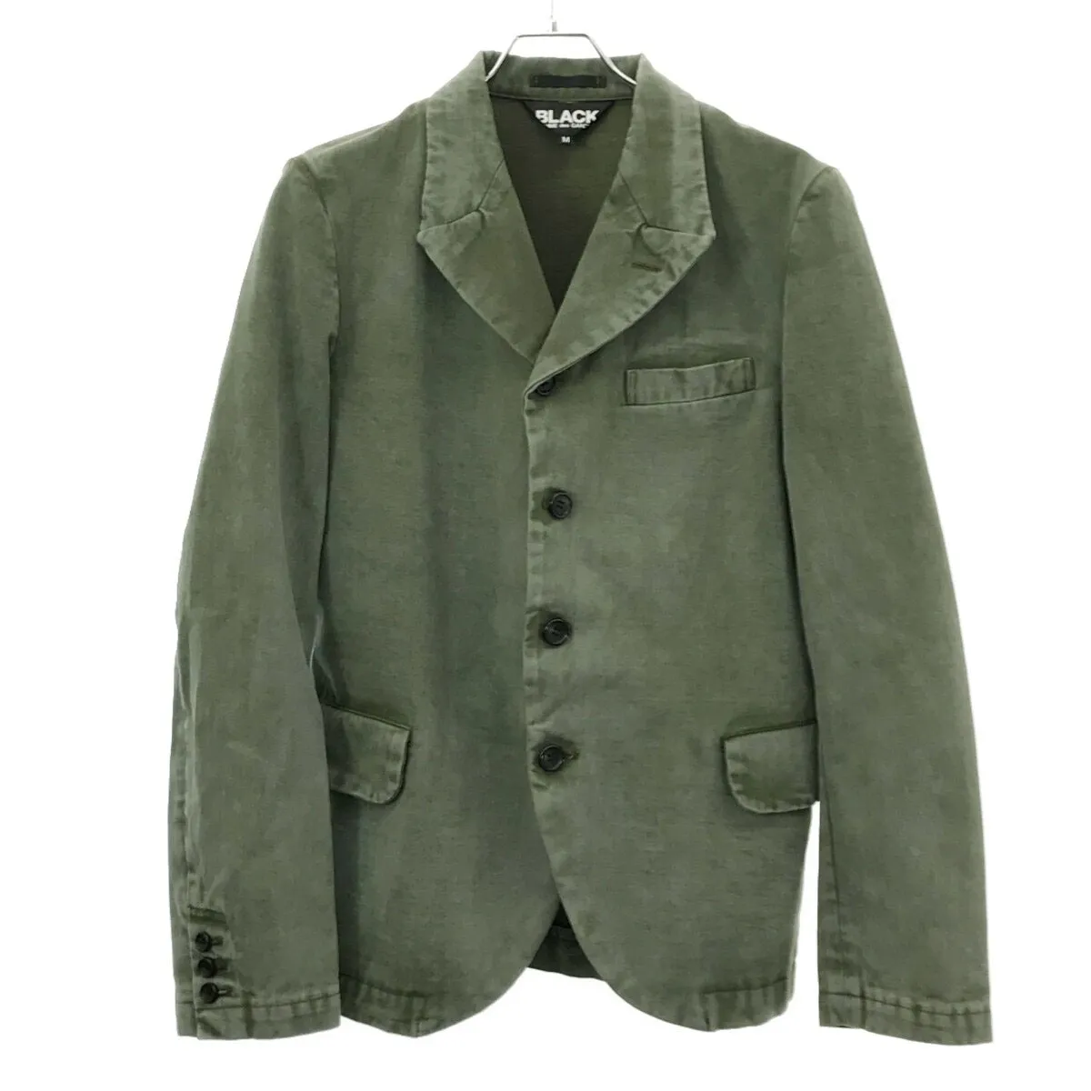 COMME des GARCONS ブラック コムデギャルソン 20AW ケミカルウォッシュ コットンツイル4Bジャケット