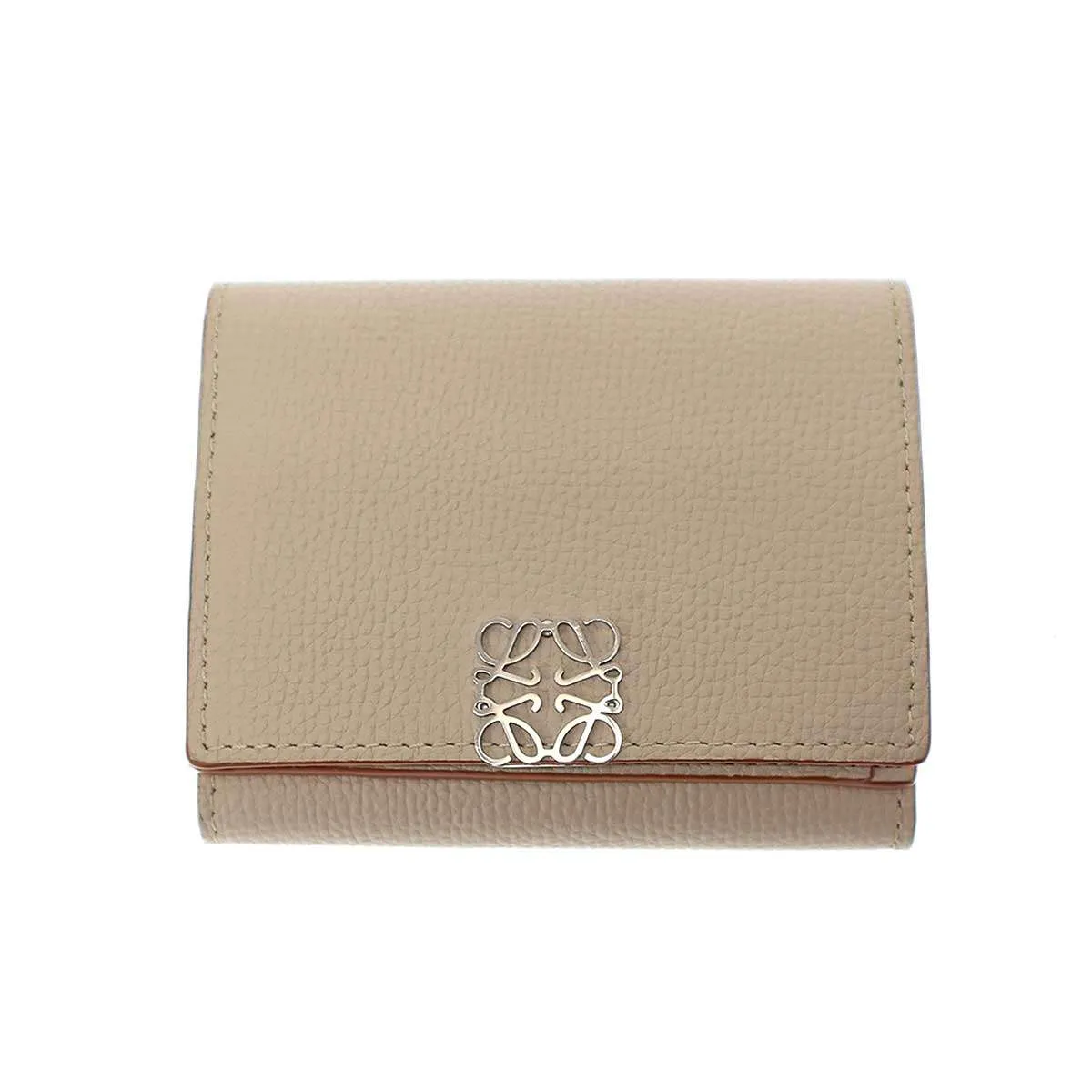 LOEWE ロエベ アナグラム トライフォールド ウォレットライトゴースト 財布 ペブルグレインカーフ C821TR2X02