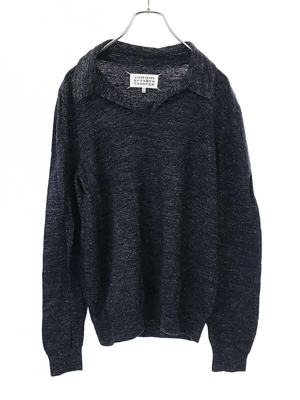 Maison Margiela メゾン マルタン マルジェラ 14 14AW エルボーパッチスキッパーニットセーター S50HA0523