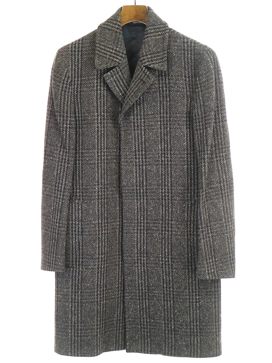 Maison Margiela メゾンマルタンマルジェラ14 12AW チェック柄クラシックオーバーウールコート