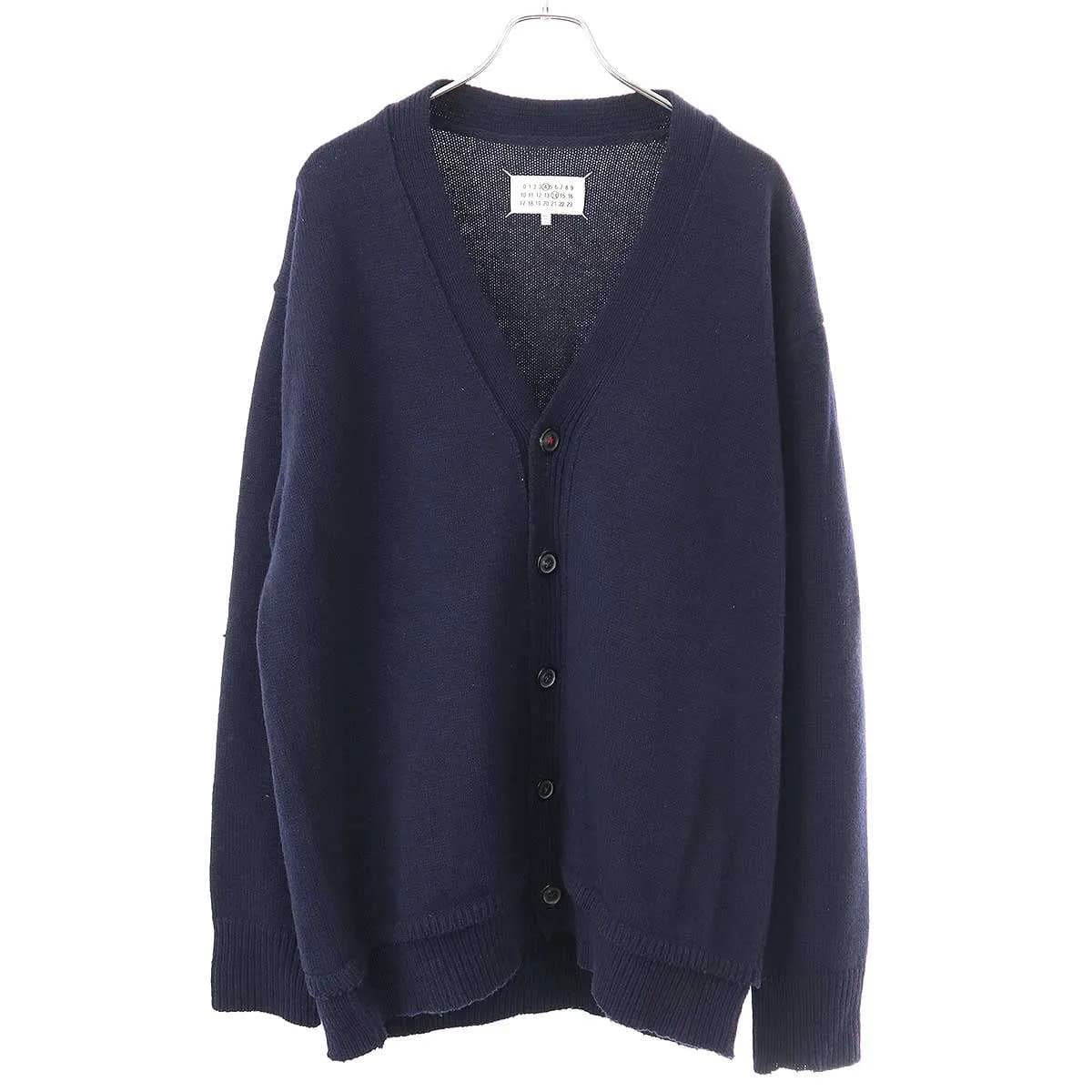 Maison Margiela メゾン マルジェラ 4 14 22AW オーバーサイズウールエルボーパッチカーディガン SI1GP0003 S18064
