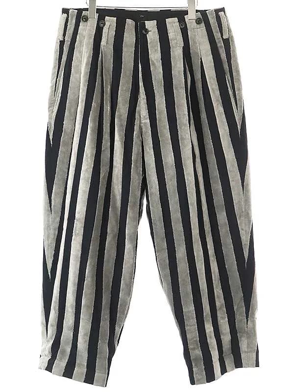 Yohji Yamamoto ヨウジヤマモト プールオム 19AW REPLICA 1994AW マリオネット期復刻 ストライプサスペンダーパンツ