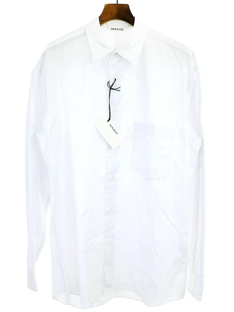 AURALEE オーラリー 19SS FINX SILK STRIPE SHIRTS フィンクスシルクストライプシャツ