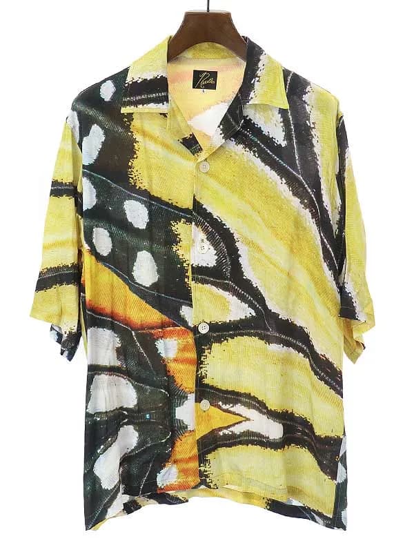 NEEDLES ニードルズ × エンド 22SS Monarch Cabana Shirt バタフライプリントカバナシャツ