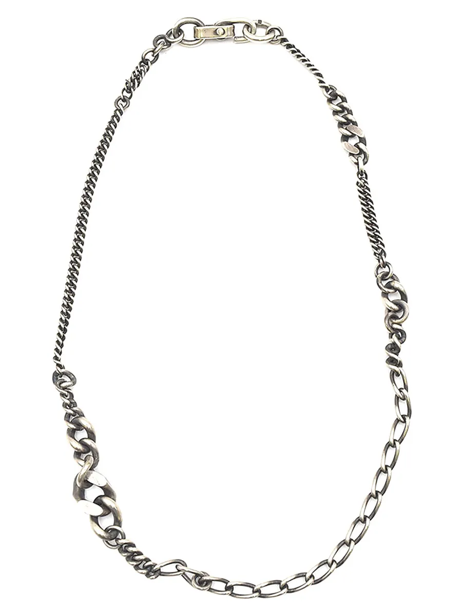 WERKSTATT:MUNCHEN ワークスタットミュンヘン M3960 Heavy Mixed Choker ミックスシルバーネックレス