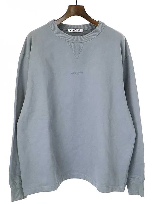 Acne Studios アクネストゥディオズ ロゴプリントオーバーサイズ起毛スウェットトレーナー